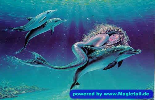  Meerjungfrauen Die schönsten Wesen des Meeres.:Meerjungfrau mit Delfin-engel
