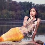 Mermaid beauty at a lake
