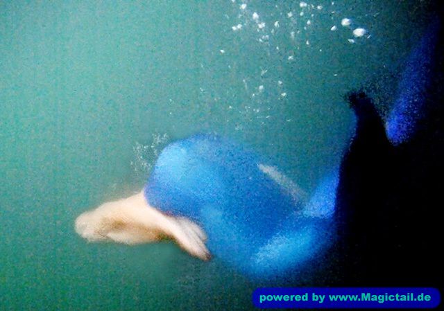 Merman Swimstevie:Erster Tauchgang mit der Flosse Marius in unserem Waldsee-Swimstevie